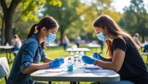 la santé publique lance des campagnes de vaccination à grande échelle pour protéger la population et prévenir la propagation des maladies.