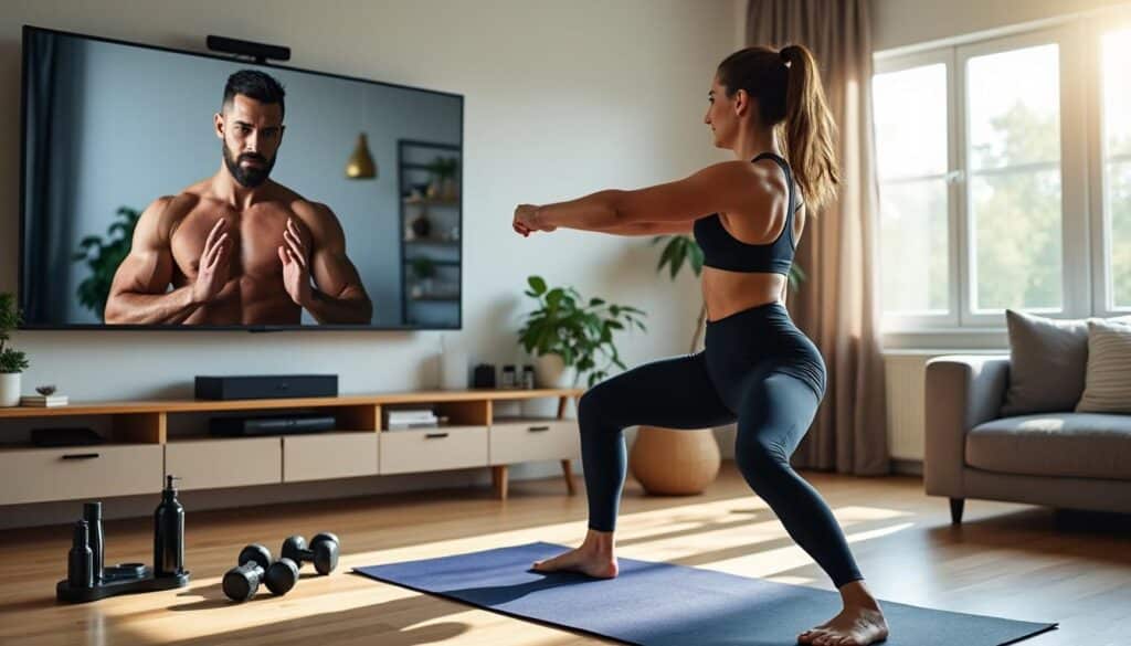 découvrez le coaching sportif à domicile avec des séances en direct via appels vidéo, pour un entraînement personnalisé et flexible où que vous soyez.