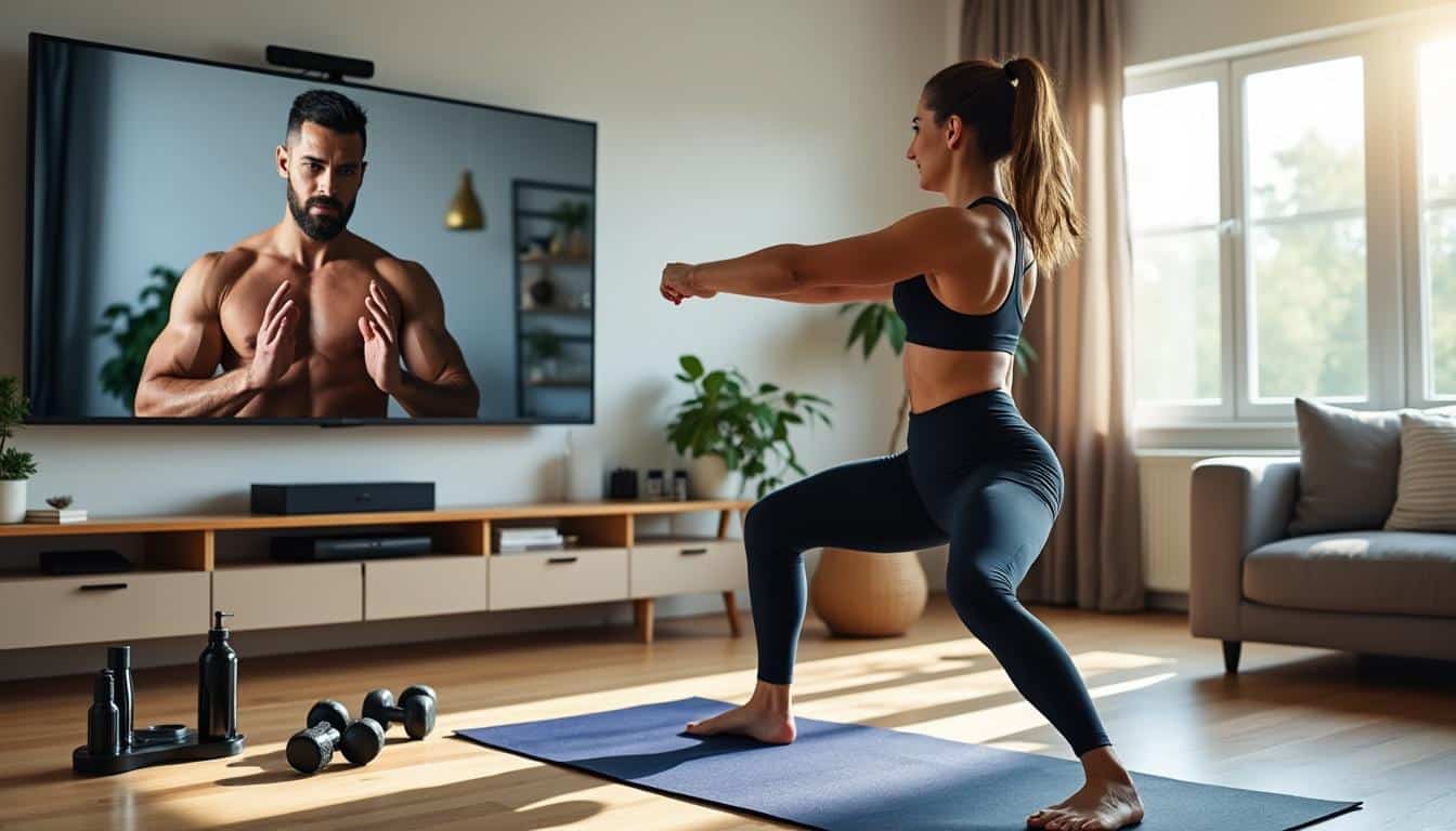 découvrez le coaching sportif à domicile avec des séances en direct via appels vidéo, pour un entraînement personnalisé et flexible où que vous soyez.