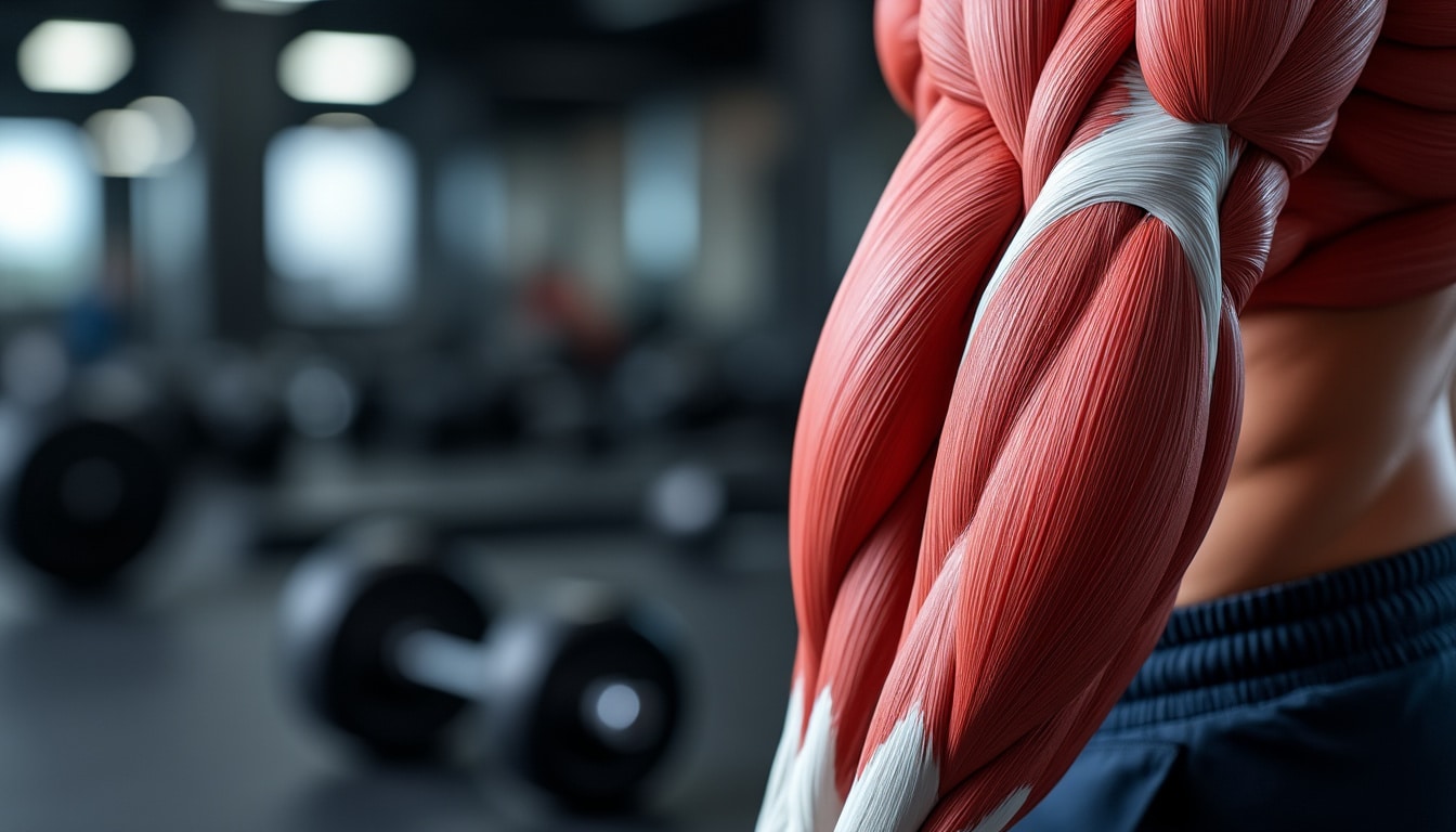 découvrez comment la tension mécanique des charges lourdes en sport stimule l'hypertrophie des fibres musculaires pour améliorer la force et la masse musculaire.