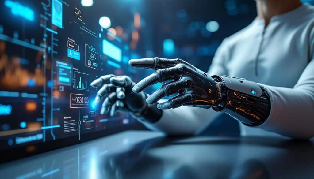 découvrez l'immersion haptique en réalité virtuelle high-tech grâce aux retours de force innovants des gants connectés, offrant une expérience tactile réaliste et interactive.