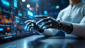 découvrez l'immersion haptique en réalité virtuelle high-tech grâce aux retours de force innovants des gants connectés, offrant une expérience tactile réaliste et interactive.